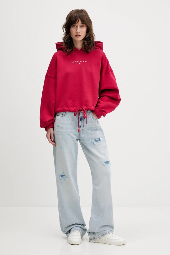Tommy Jeans bluza bawełniana DW0DW21607 różowy NC25