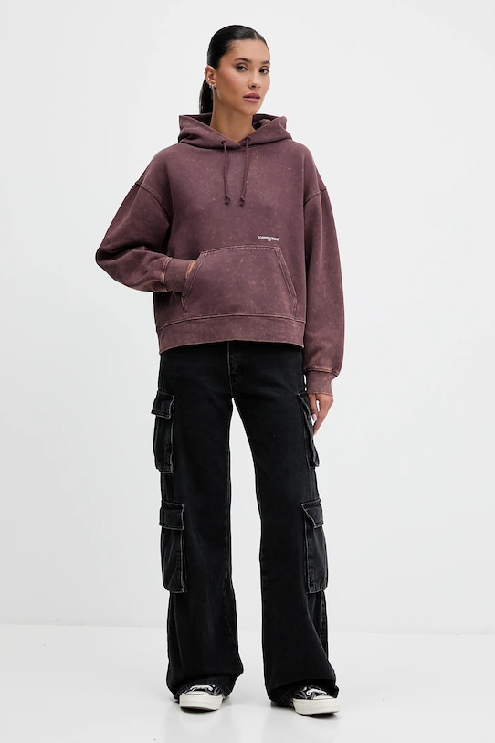 Tommy Jeans felső DW0DW21609 lila AW25