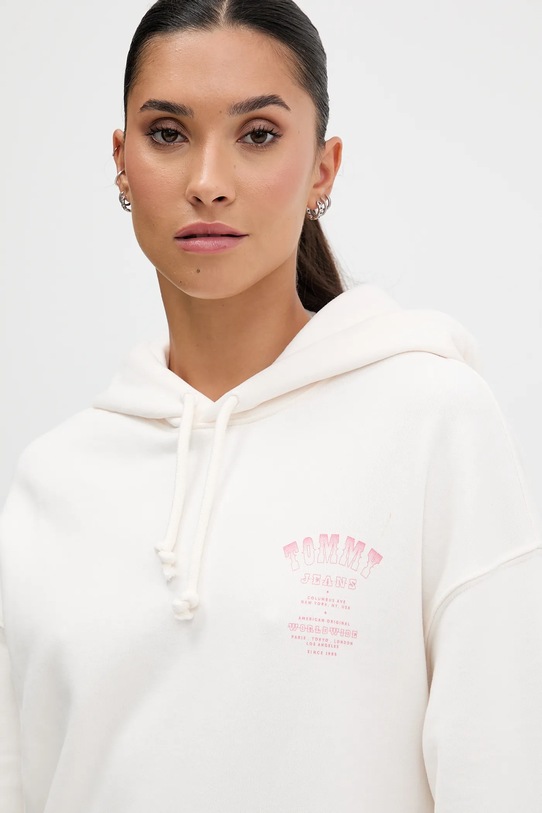 Tommy Jeans bluza bawełniana beżowy DW0DW21785