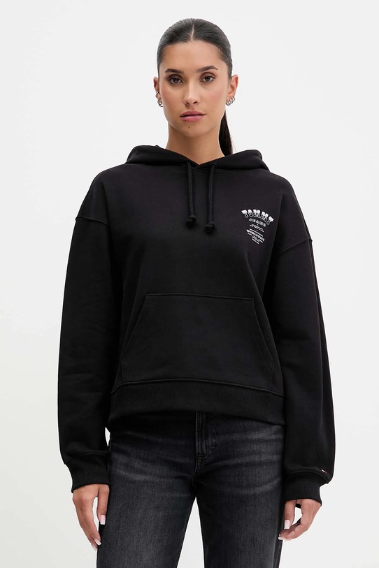 Tommy Jeans bluza bawełniana bawełna czarny DW0DW21785