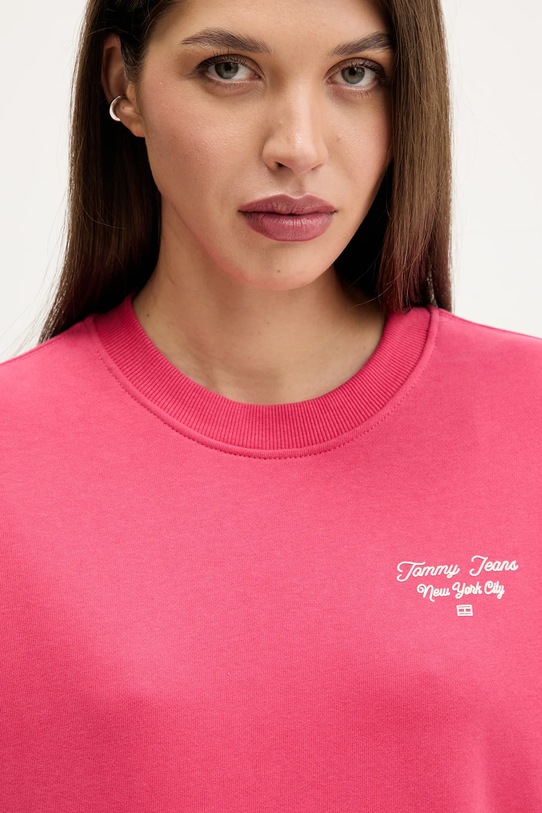 Tommy Jeans bluza bawełniana różowy DW0DW21960