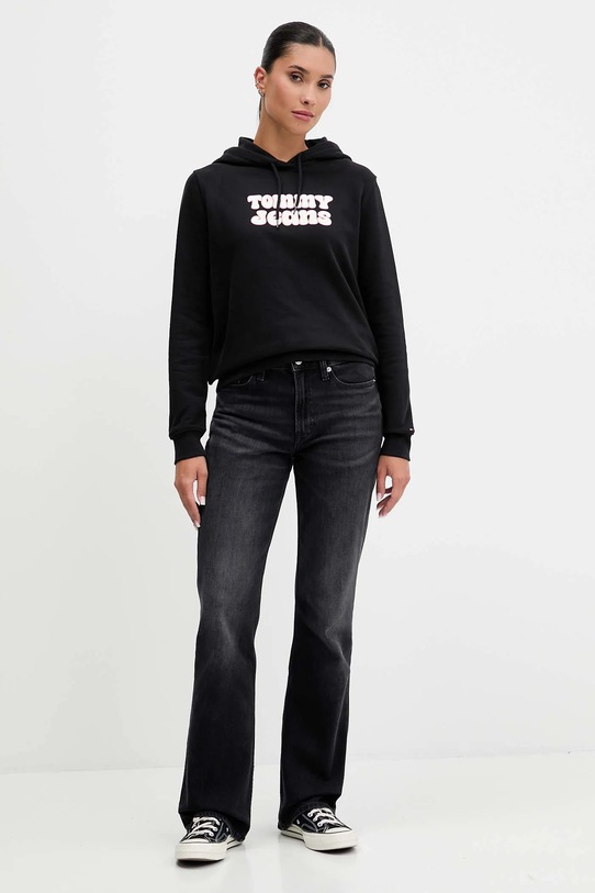 Tommy Jeans bluza bawełniana DW0DW21962 czarny AW25