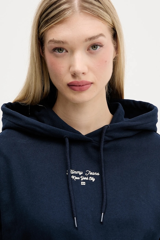 Bavlnená mikina Tommy Jeans tmavomodrá DW0DW22170