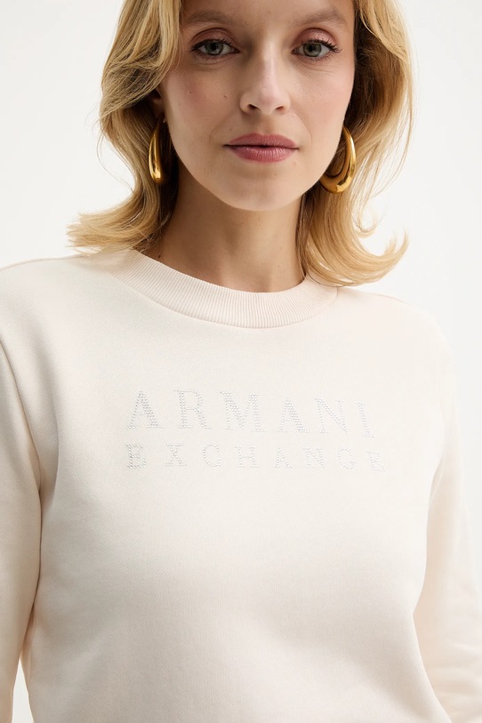 Bavlněná mikina Armani Exchange béžová XW000985.AF14284