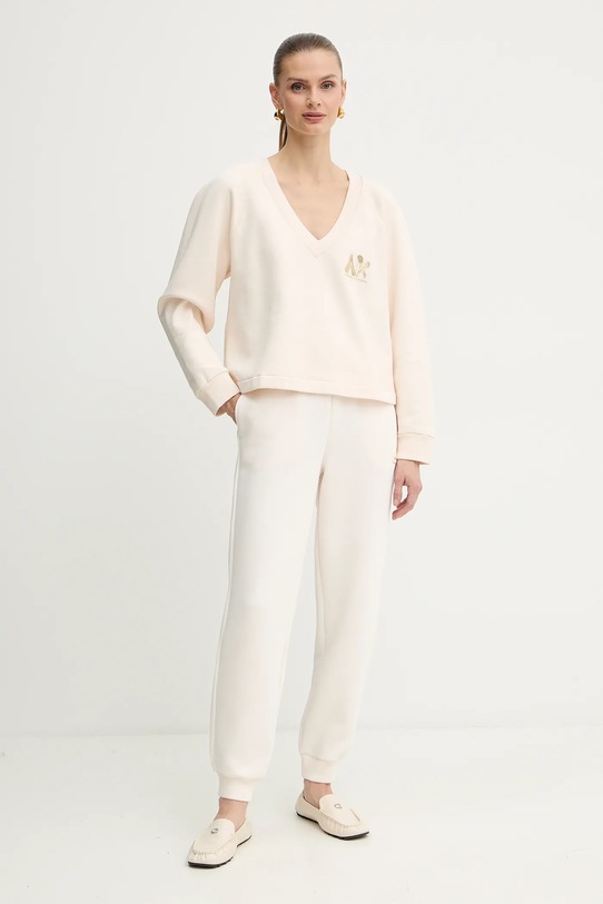 Armani Exchange bluza bawełniana XW001461.AF16192 beżowy AW25