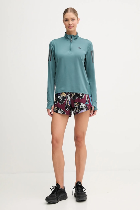 adidas Performance bluza do biegania Own The Run JX2255 turkusowy AW25