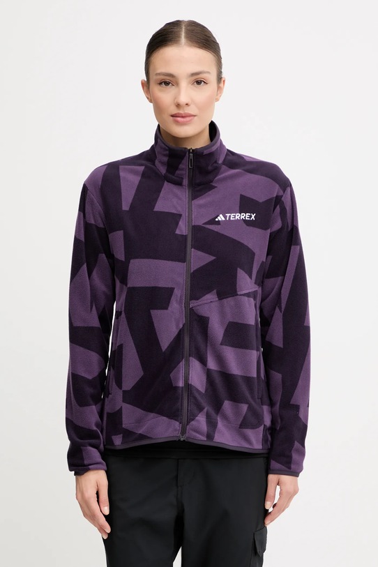 Φούτερ εξωτερικού χώρου adidas TERREX Multi χωρίς κουκούλα μωβ JN0996