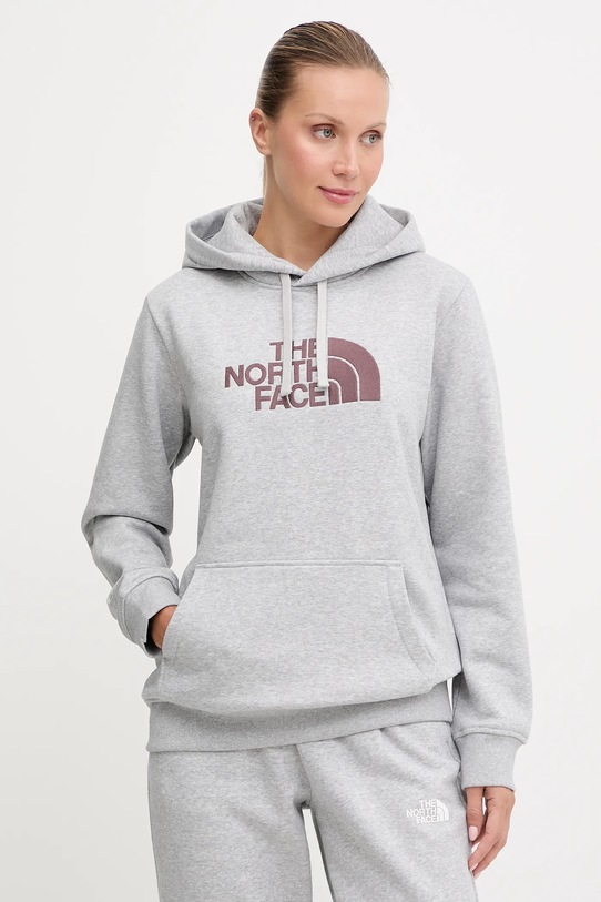Μπλούζα The North Face Drew Peak με κουκούλα γκρί NF0A89EHFB31