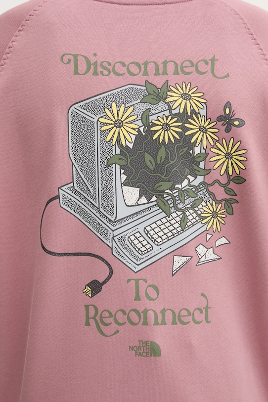 Βαμβακερή μπλούζα The North Face Connect Relaxed NF0A8E4JHCS1 ροζ