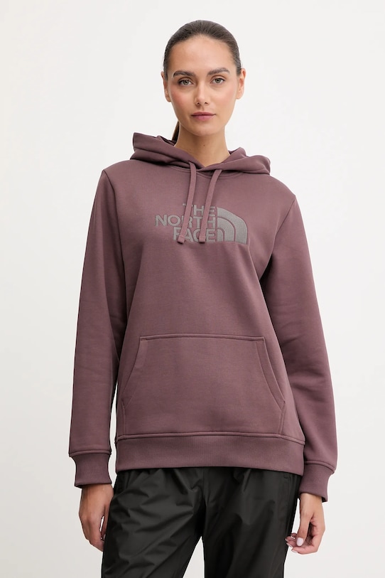 Mikina The North Face Drew Peak s kapucňou burgundské NF0A89EHDUK1