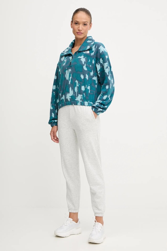 The North Face bluza treningowa Mountain Athletics NF0A8E30DQD1 turkusowy AW25