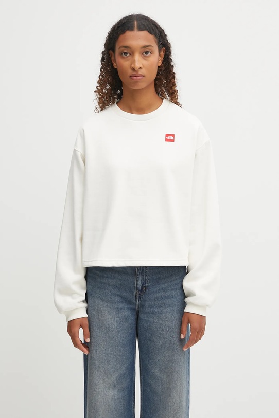 Mikina The North Face Redbox nášivka béžová NF0A8EFYQLI1