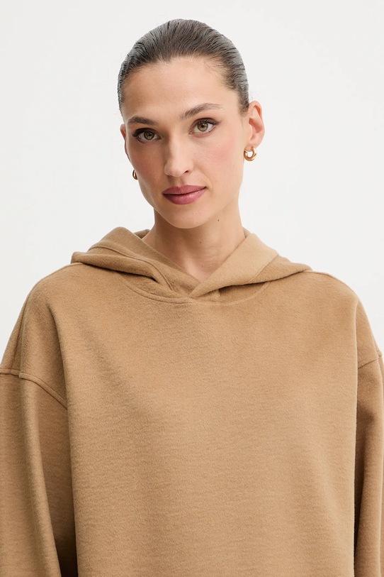 Weekend Max Mara bluza z dodatkiem wełny OSCURI zielony 2525926012600