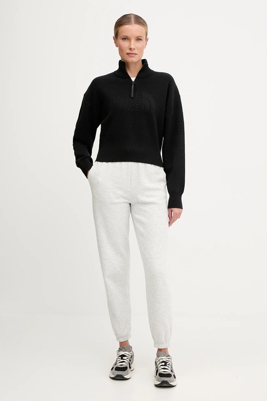 The North Face sweter z dodatkiem wełny NF0A8E79JK31 czarny AW25