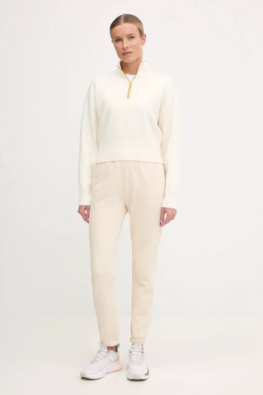 The North Face sweter z dodatkiem wełny NF0A8E79QLI1 beżowy AW25