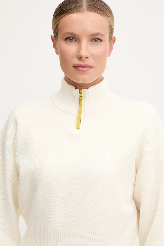 The North Face sweter z dodatkiem wełny beżowy NF0A8E79QLI1