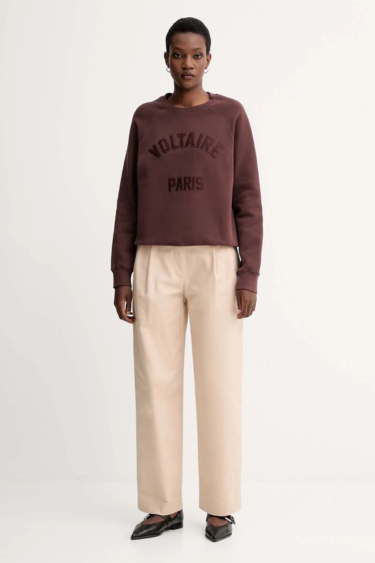 Pulover ZADIG&VOLTAIRE JWSS01674 rjava AW25