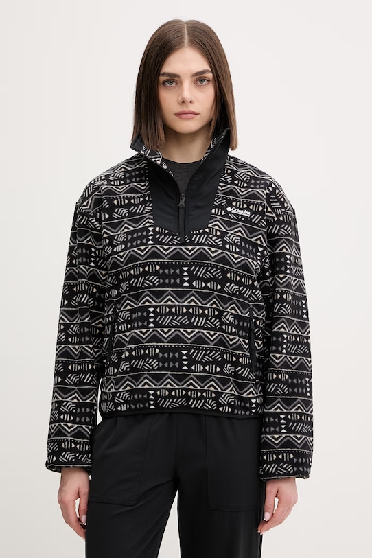 Суичър за спортове на открито Columbia Sequoia Grove флорален черен 2136204