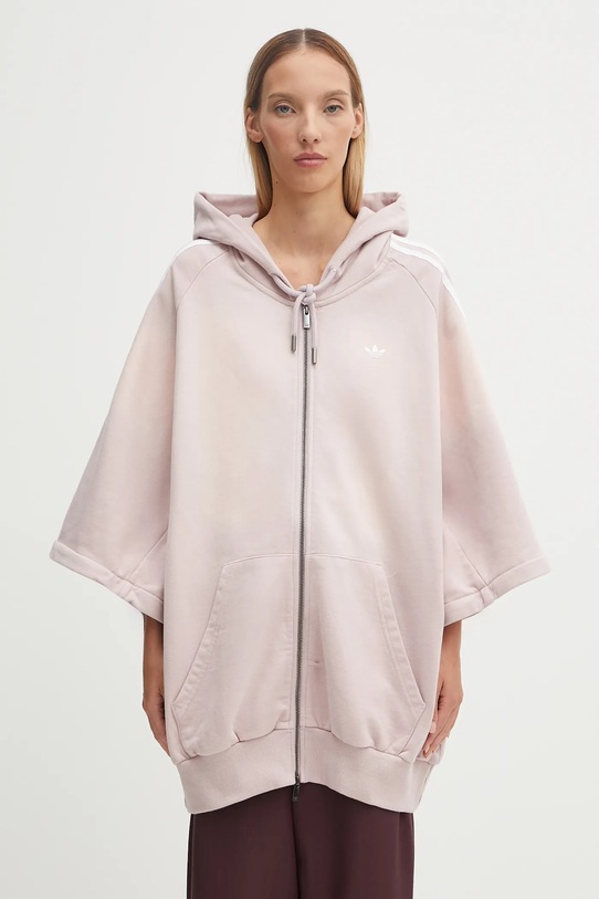 adidas Originals cotton sweatshirt Oversized Hoodie pink KE9804