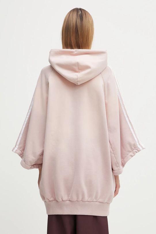 Bavlněná mikina adidas Originals Oversized Hoodie KE9804 růžová