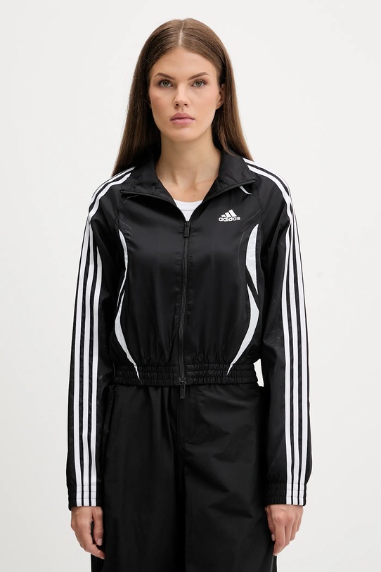 adidas Originals bluză Slim Tracktop imprimeu negru KE9786