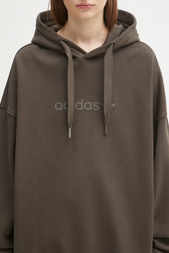 Μπλούζα adidas Originals Ess Lin Hoodie πράσινο JW1029