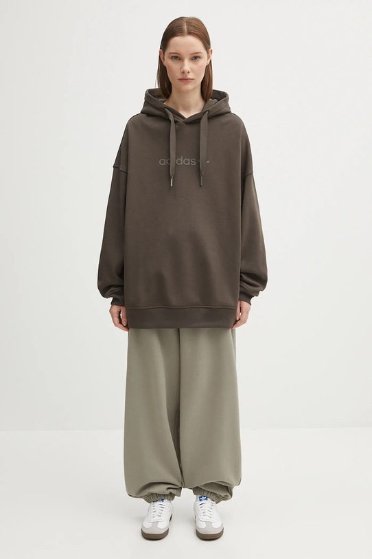 Μπλούζα adidas Originals Ess Lin Hoodie JW1029 πράσινο