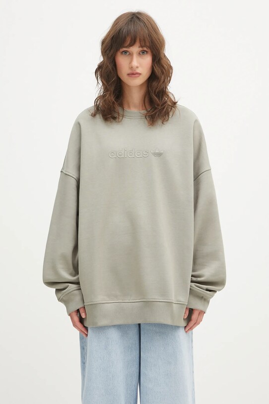 adidas Originals bluza Ess Lin Crew pozostałe zielony JW1017