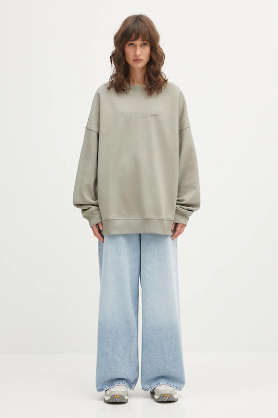 Mikina adidas Originals Ess Lin Crew JW1017 zelená