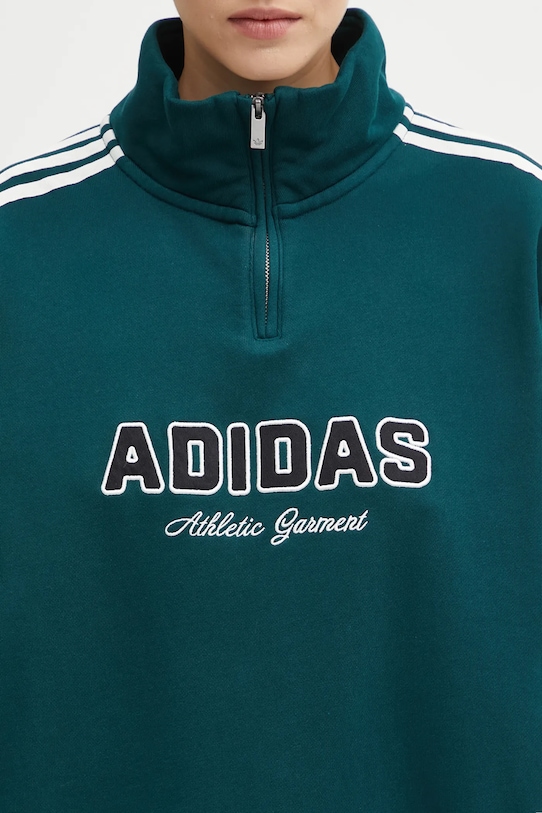 adidas Originals felpa in cotone Quarter Zip verde KF2309
