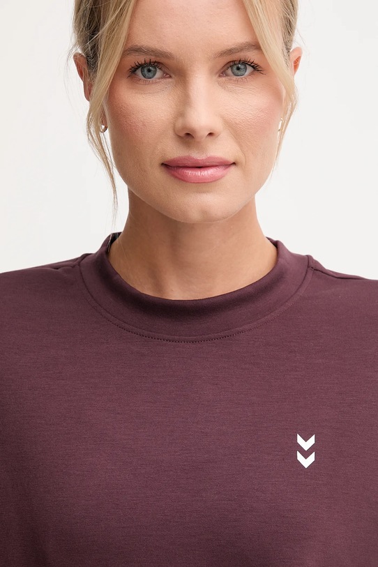 Hummel bluza do jogi bordowy 230489