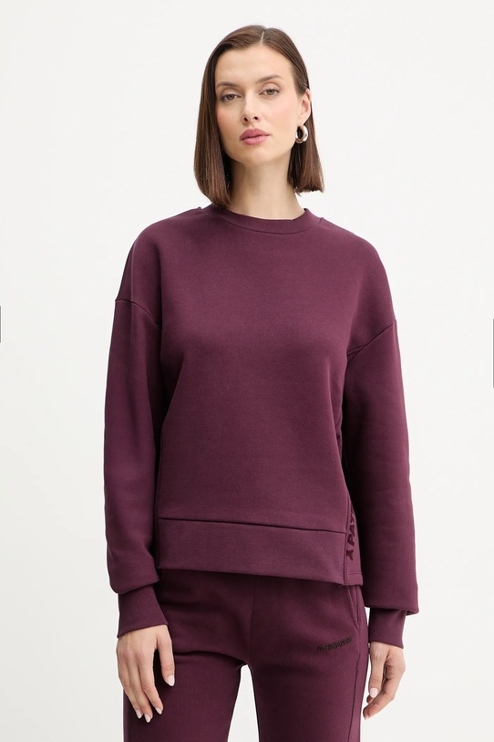 Patrizia Pepe bluza bawełniana aplikacja bordowy 2M4494.J079