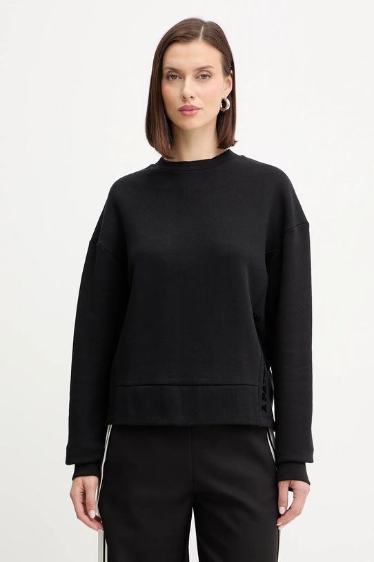 Patrizia Pepe bluza bawełniana aplikacja czarny 2M4494.J079