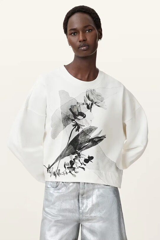 AllSaints bluza LYSS bez kaptura biały W147JC