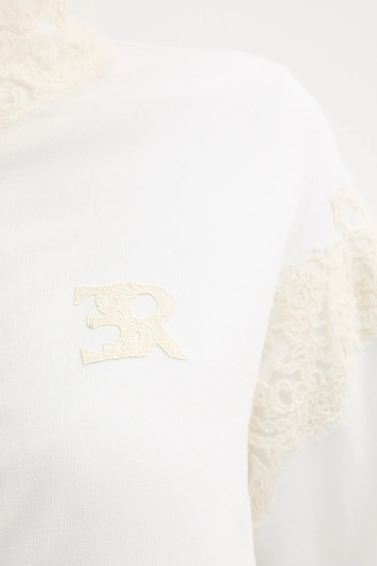 Φούτερ από μαλλί και μείγμα Ermanno Scervino D474M606LEM λευκό
