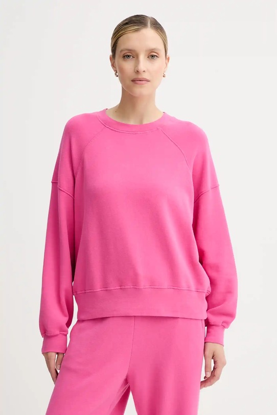 American Vintage bluza z elastanem różowy ATU03B
