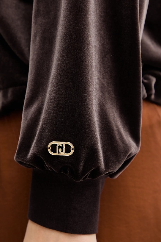 Liu Jo bluza welurowa TF5108.J4955 brązowy