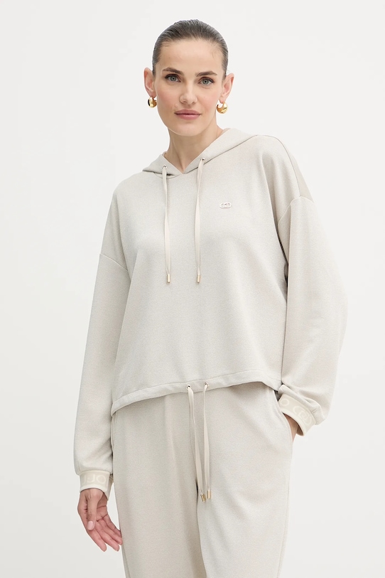 Liu Jo bluza z kapturem beżowy TF5285.J4747