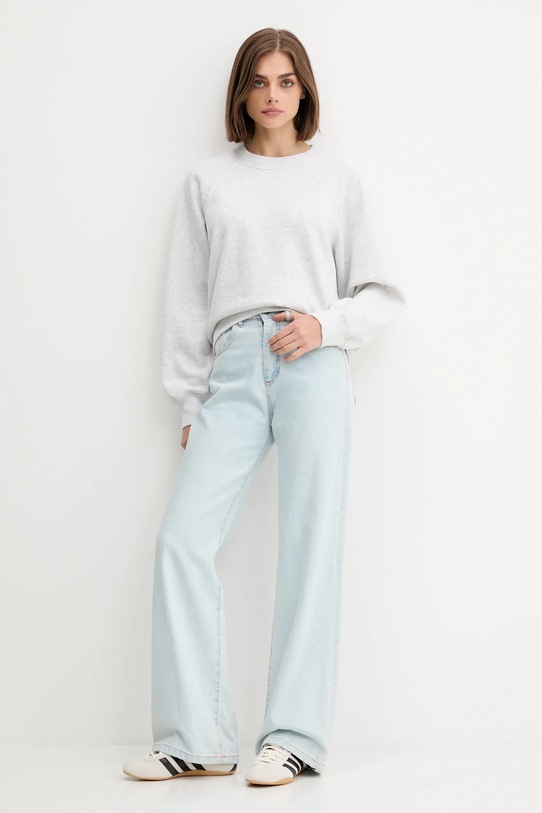 Abercrombie & Fitch bluză KI152.5350.112 gri AW25