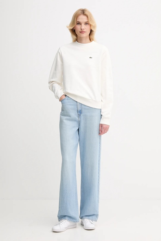 Lacoste bluza bawełniana SF5270 beżowy AW25
