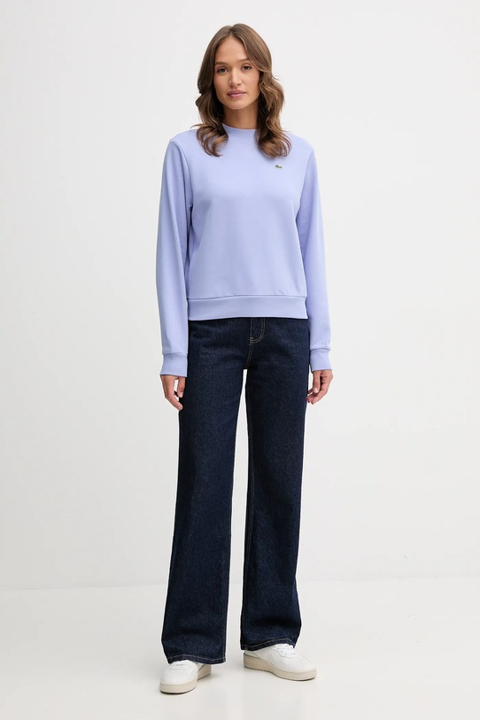 Бавовняна кофта Lacoste SF5270 блакитний AW25
