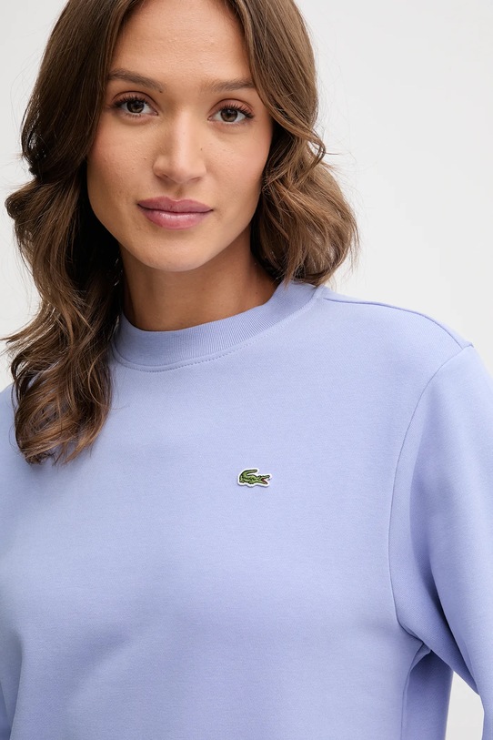 Бавовняна кофта Lacoste блакитний SF5270