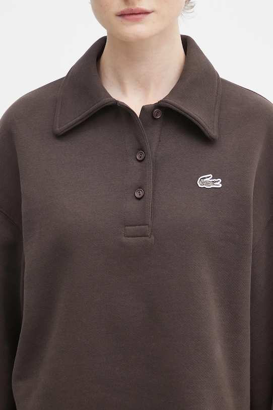 Lacoste hanorac de bumbac maro SF5275