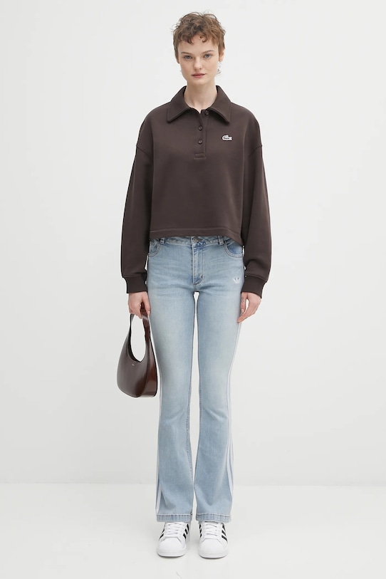 Lacoste hanorac de bumbac SF5275 maro