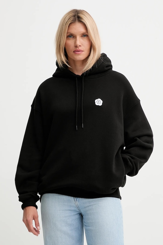 Kenzo hanorac de bumbac flori negru FF62HO4534MB