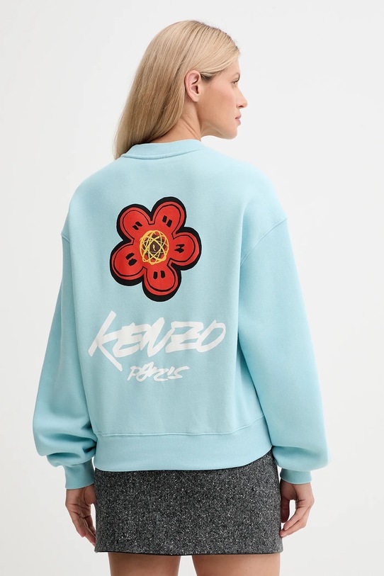 Памучен суичър Kenzo Kenzo x Futura памук тюркоазен FF62SW4504MB