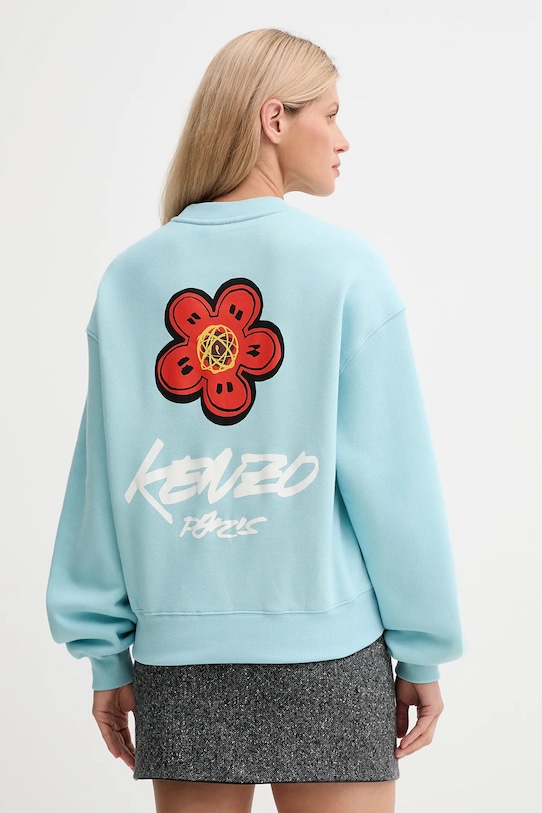 Kenzo bluza bawełniana Kenzo x Futura nadruk turkusowy FF62SW4504MB