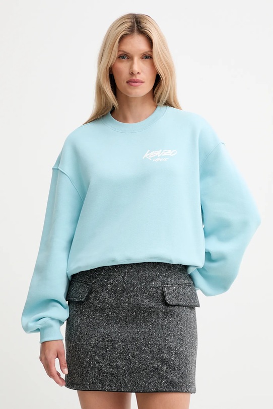 Дрехи Памучен суичър Kenzo Kenzo x Futura FF62SW4504MB тюркоазен