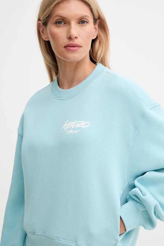 Памучен суичър Kenzo Kenzo x Futura тюркоазен FF62SW4504MB