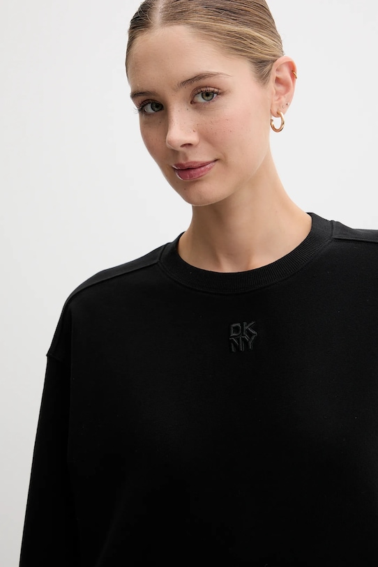 Dkny hanorac de bumbac negru DJ4T1344